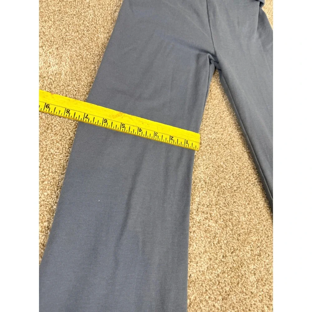 Mills by Millie Bobby Brown Foldover Womens Yoga Pants‎ XS Grey Flare Athleisure